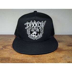 Black DIXXON Trucker Hat Skull Wings Embroidered Mesh Snapback